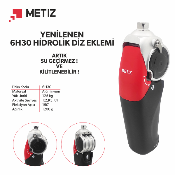6H30(New)  Hidrolik Diz Eklemi(Salınım ve Duruş Fazı Hidrolik Kontrollü)